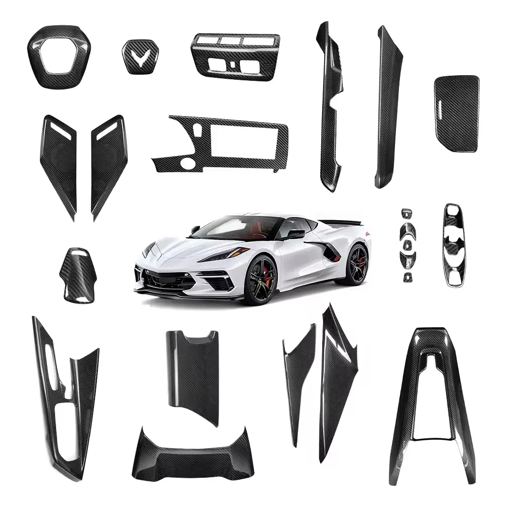 Automotive carbon-fiber component examples shown as application context
