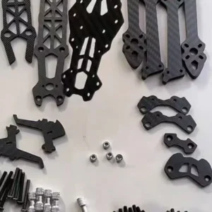 Factory-supplied carbon-fiber frame components and hardware