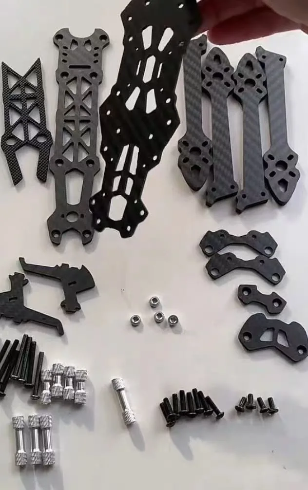 Factory-supplied carbon-fiber frame components and hardware