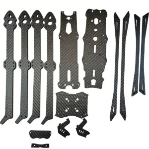 Factory-supplied cut carbon-fiber frame components