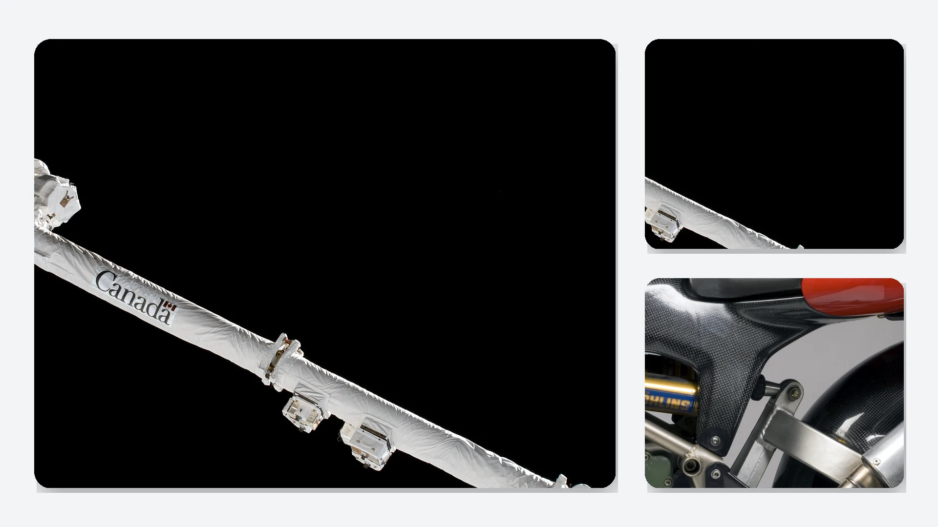 Illustrative robot arm link and interface detail