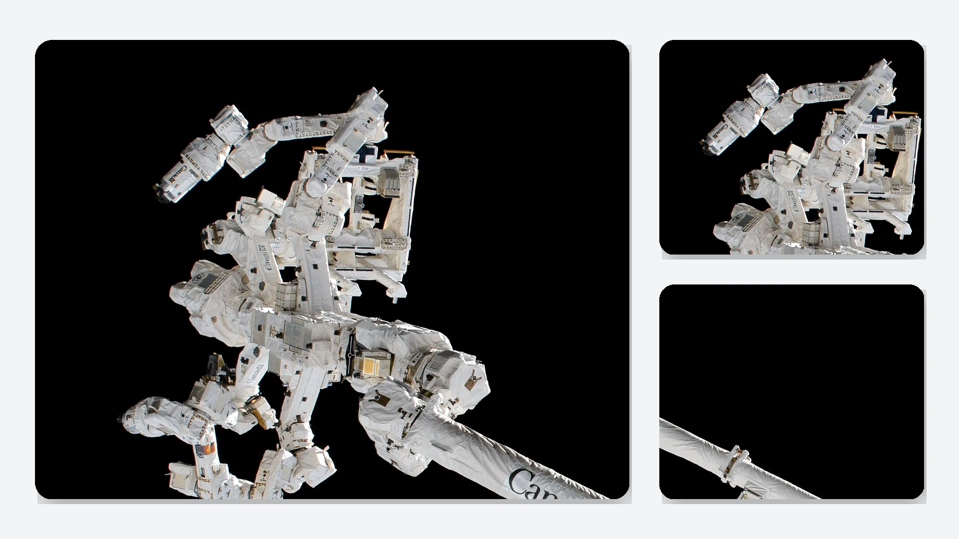 Illustrative close-up of end-of-arm tooling and robot interface